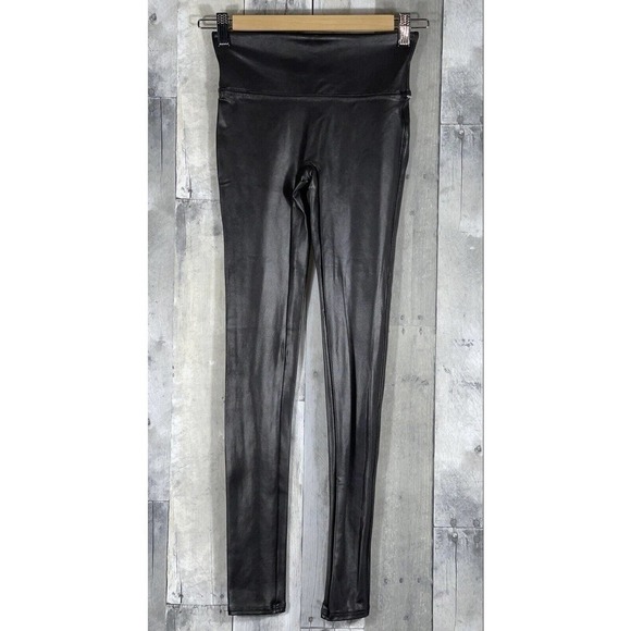 SPANX FAUX LEATHER LEGGINGS ( 2437 ) BLACK , SIZE - XS (B112) - Picture 1 of 10